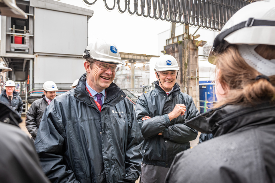 Secretary of State Greg Clark visits Sellafield's iconic legacy facilities