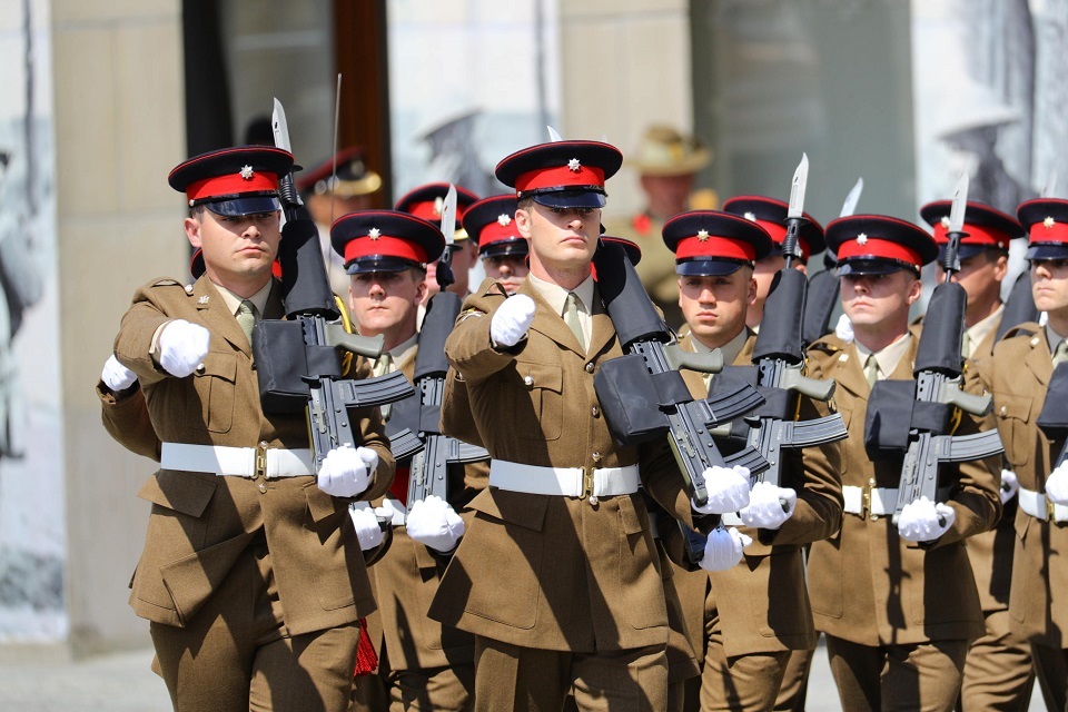 The armed forces pay tribute to those who fought at the Battle of Amiens a century ago