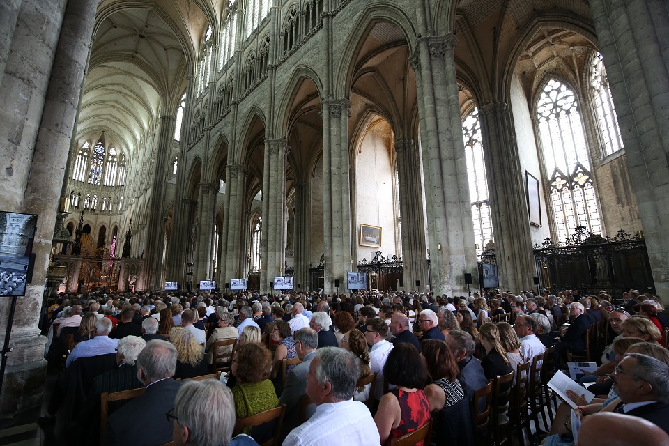 The commemorative event at Amiens Cathedral was attended by Prince William, Duke of Cambridge, the Prime Minister, Theresa May, Minister for the Armed Forces Mark Lancaster and Chief of the Defence Staff, General Sir Nick Carter. MOD Crown Copyright. 