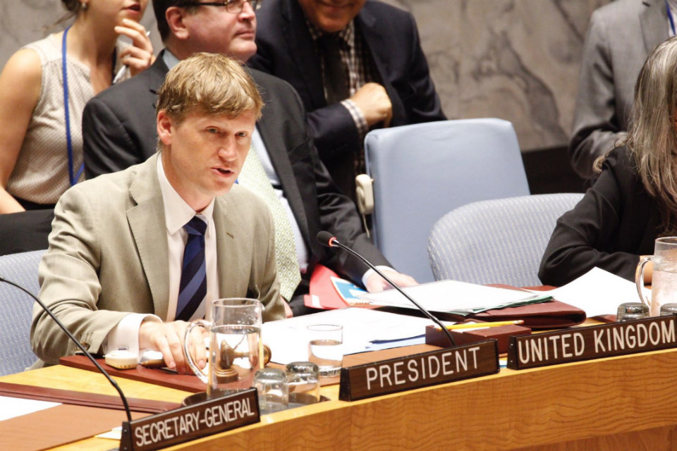 Ambassador Jonathan Allen at the Security Council briefing on Burundi