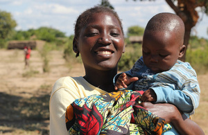 A mother carries her child in Malawi. Picture: Lindsay Mgbor/DFID