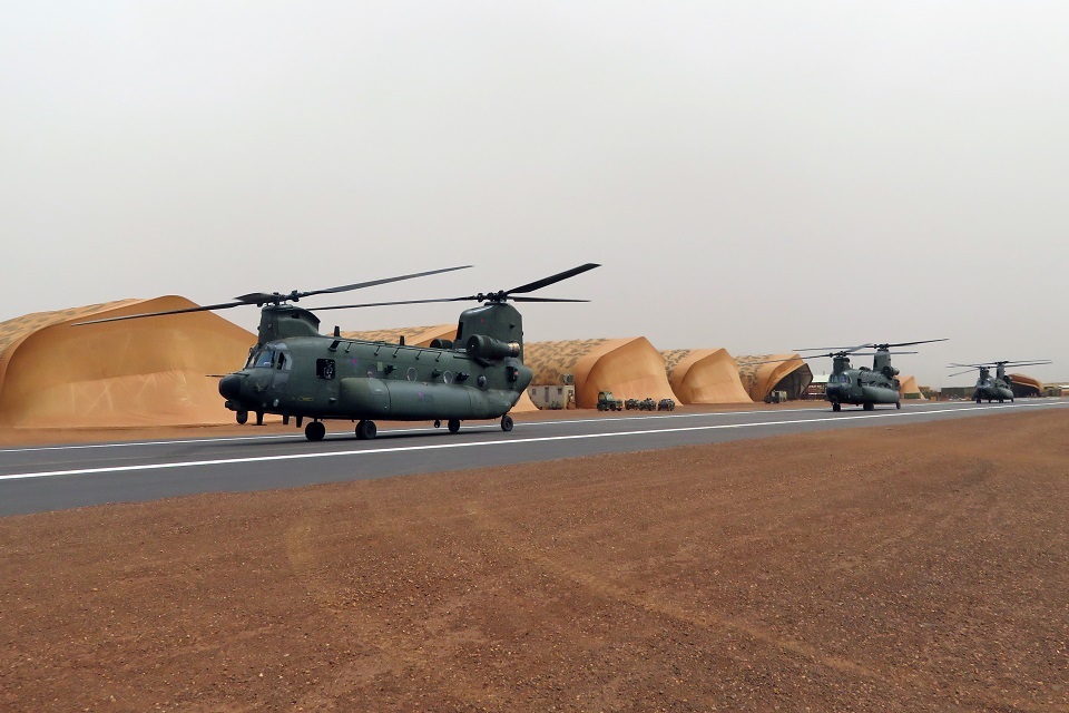 RAF helicopters ready to support French in Mali
