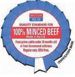 100% mince beef