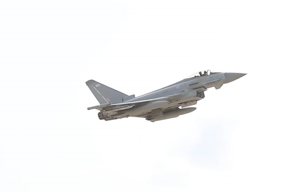 RAF typhoons investigate Russians over Black Sea
