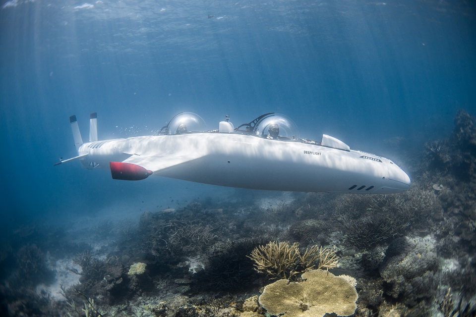 Picture of James Bond style deep flight submarine. 