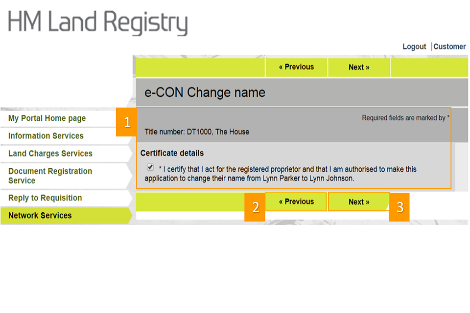 screenshot to show how to certify