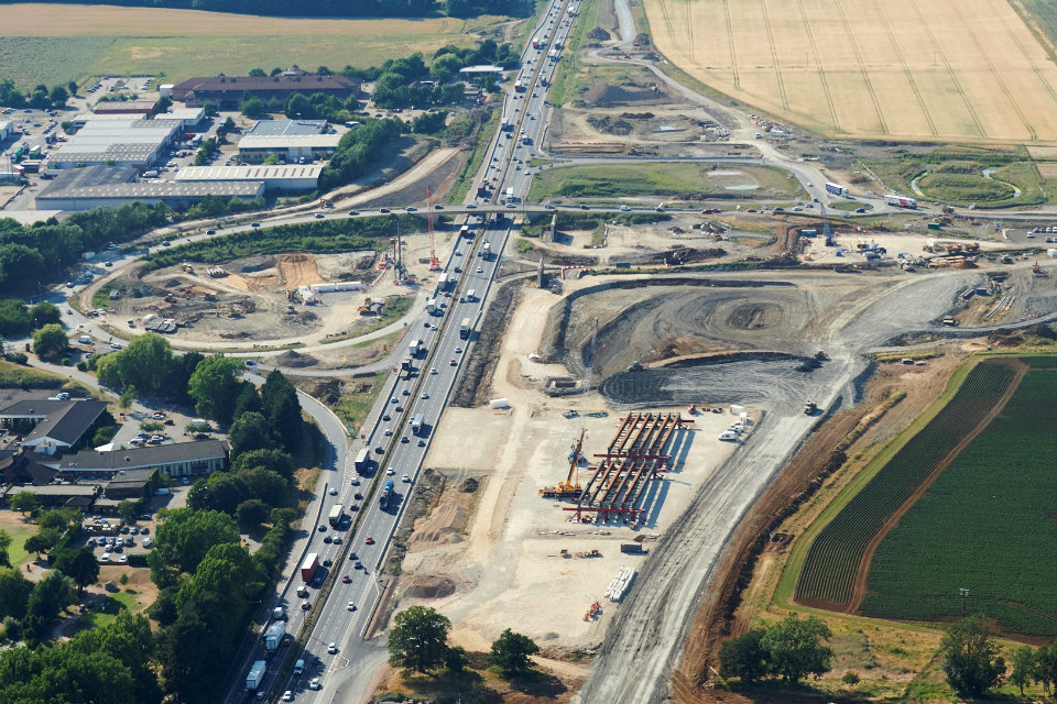 A14 Bar Hill junction