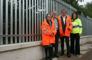 A site visit to look at the completed Stourton Flood Defence Scheme