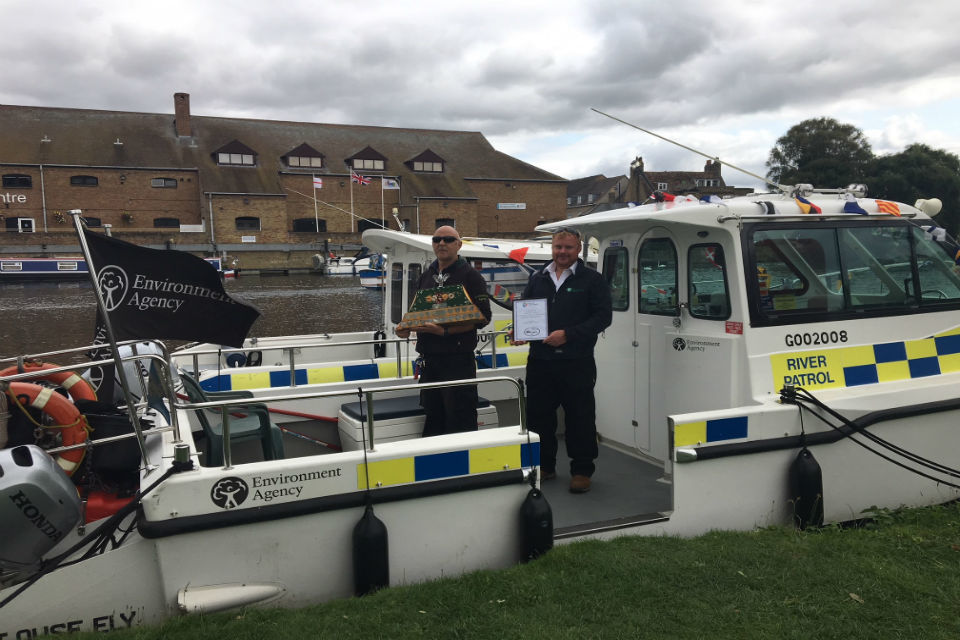 Environment Agency bags award at Inland Waterways Association’s Festival of Water