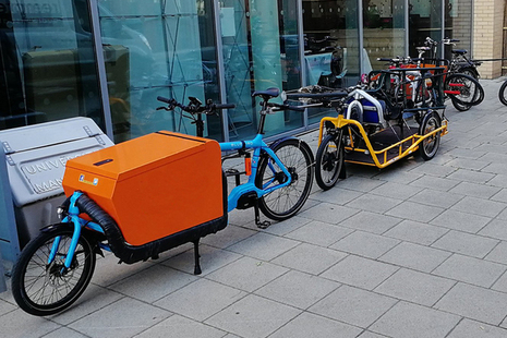 Picture of some e-Cargo bikes.