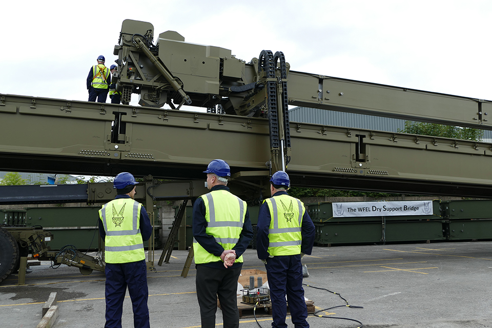 Defence Minister sees Stockport firm finishing multi-million-pound military bridge order for Australian Army.