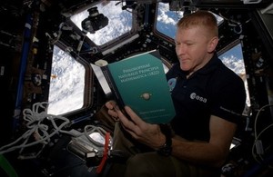 Tim Peake reading Principia on the International Space Station
