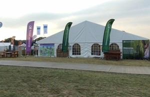 The front of the Forestry Commission's marquee