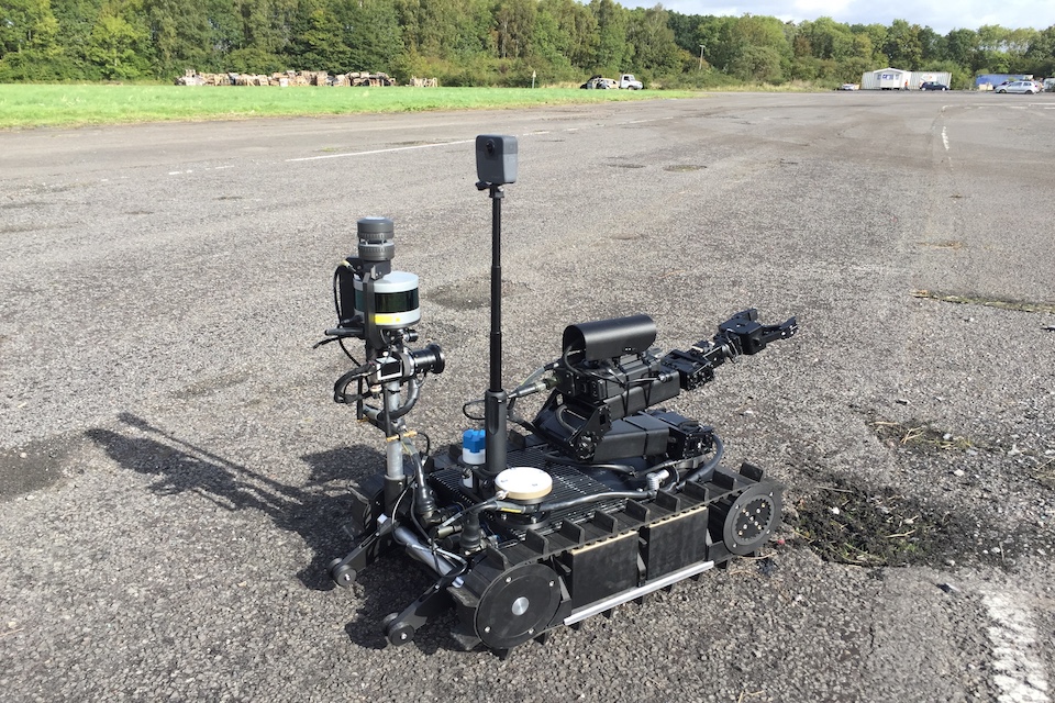 Robot performing trials on test ground.