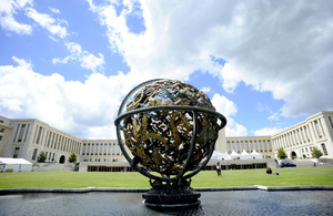Globe at UN in Geneva