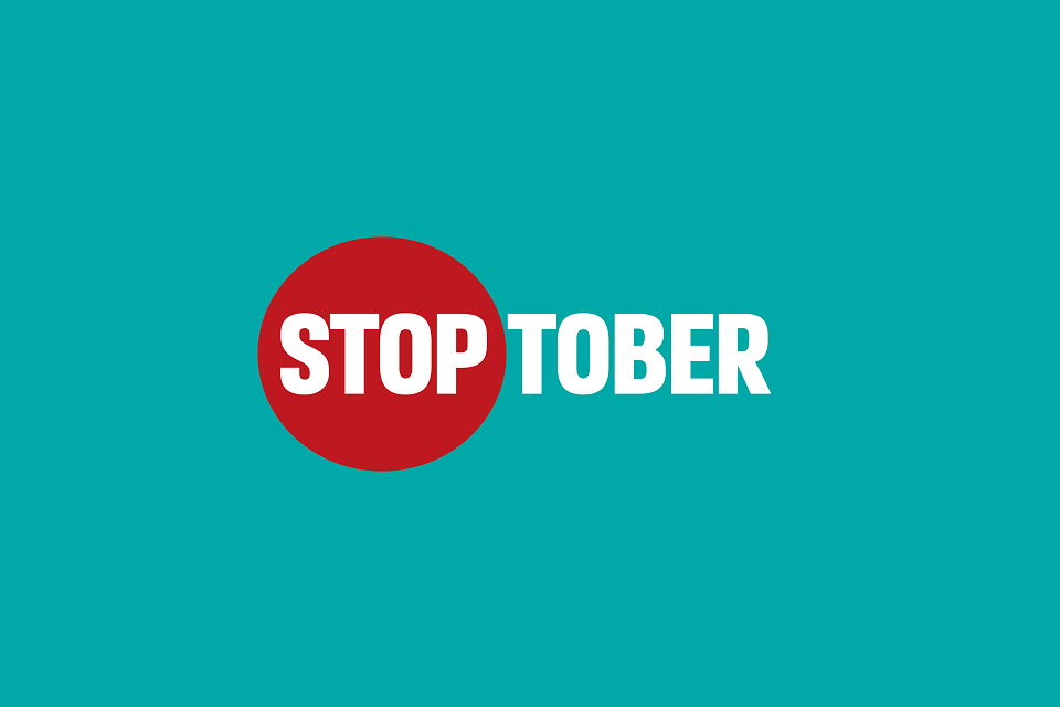 Infographic showing Stoptober logo