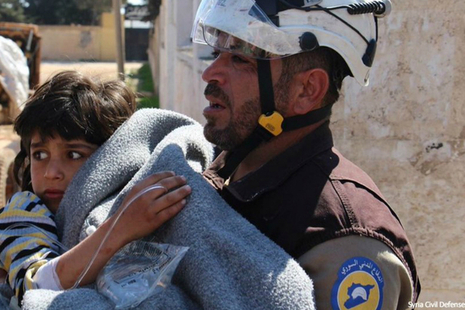 A White Helmets volunteer  