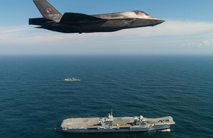 Fighter jets join forces with British aircraft carrier to make history