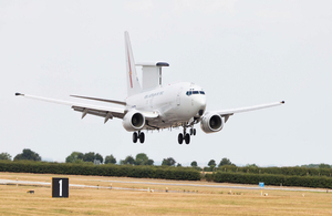 Royal Australian Air Force Wedgetail at RAF Waddington