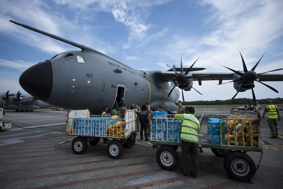 UK aid arrives: Vital relief lands in Indonesia