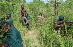 Liwonde Rangers being trained to help disrupt poaching