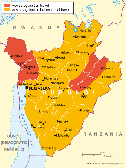 burundi travel advisory level