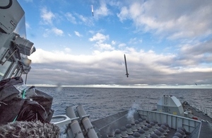 Pictured is a Sea Ceptor launch from HMS Argyll.