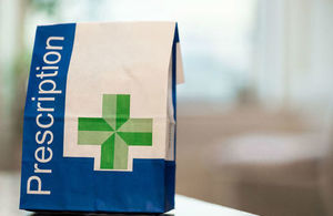 A paper bag for a pharmacy perscription