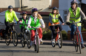 Picture of children on bikes.