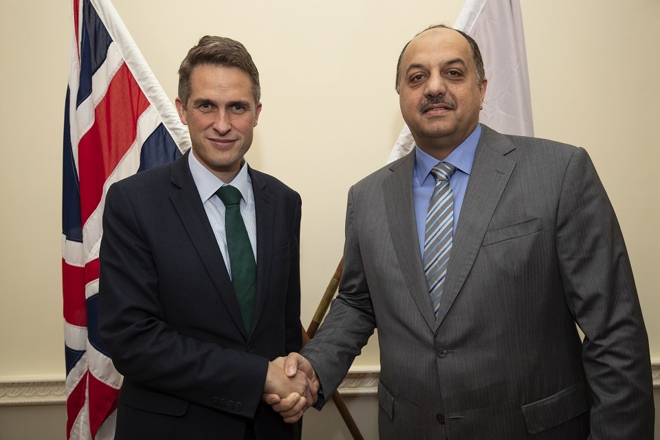 Defence Secretary welcomes Qatari counterpart to UK