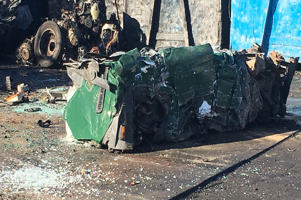 Van crushed for Berkshire waste offences