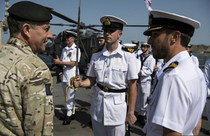 Sir General Nick Carter in discussion with other Gulf Chiefs of Defence