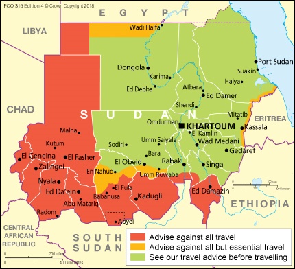 foreign office travel advice sudan