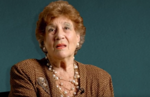 Photo of Inge Gershfield from the video of British Holocaust survivors recalling their memories of Kristallnacht