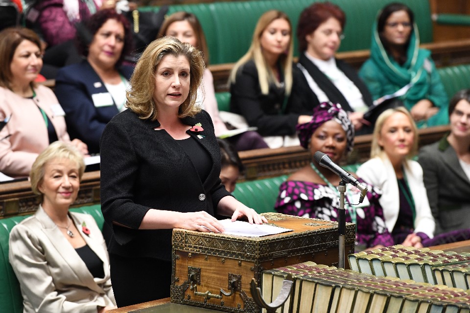 Penny Mordaunt speaking in Parliament
