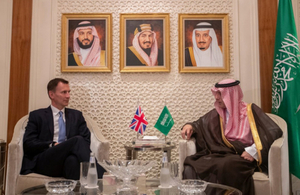 Jeremy Hunt with the Saudi Arabian Foreign Minister Adel Aljubeir