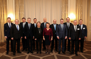 Minister for the Armed Forces is pictured alongside other Defence Ministers from the Northern Group at their meeting in Oslo.
