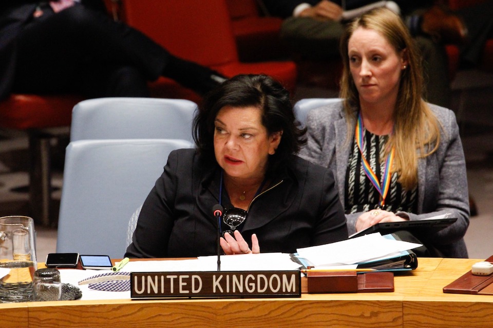 Ambassador Karen Pierce at the UN Security Council briefing on Kosovo