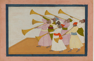 Image of Nainsukh of Guler’s ‘Trumpeters’