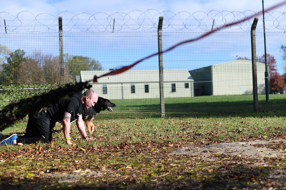 Ministry of Defence Police Officer and Police Dog compete in International Canine Biathlon