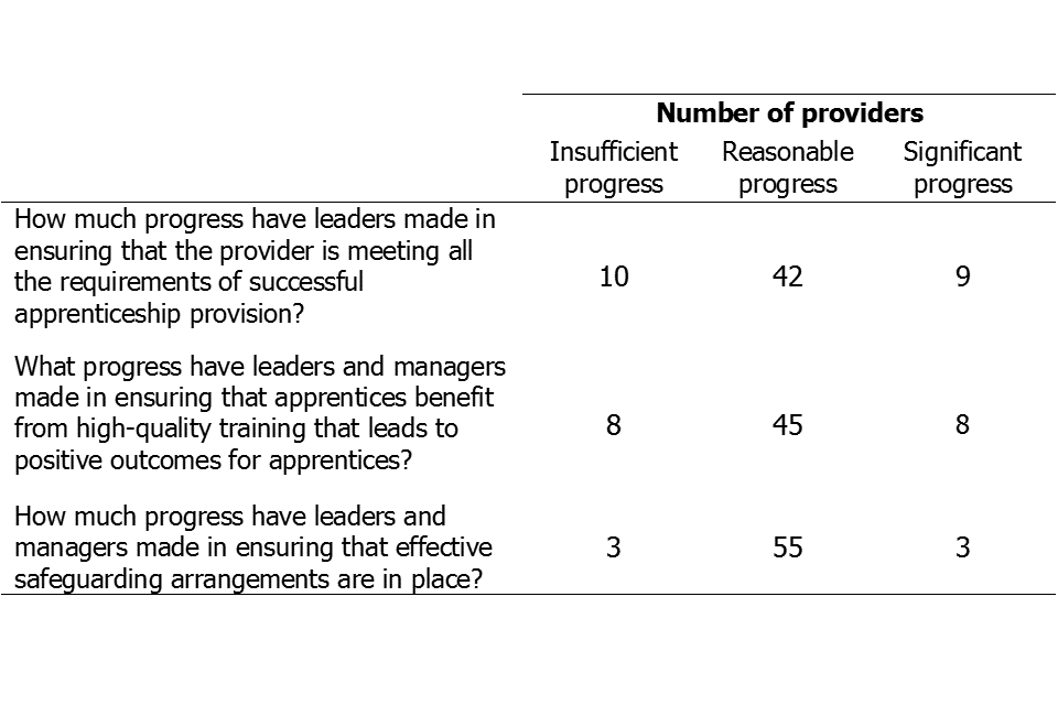 Table displaying the outcomes from new provider monitoring visits carried out this reporting year.