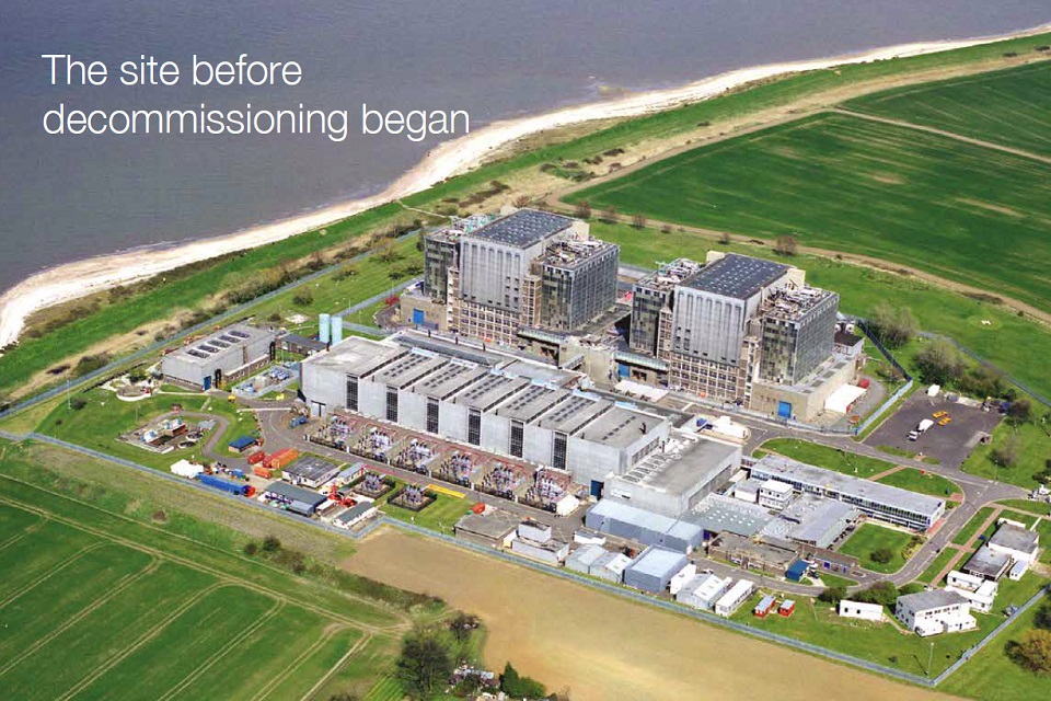 Bradwell site before decommissioning.