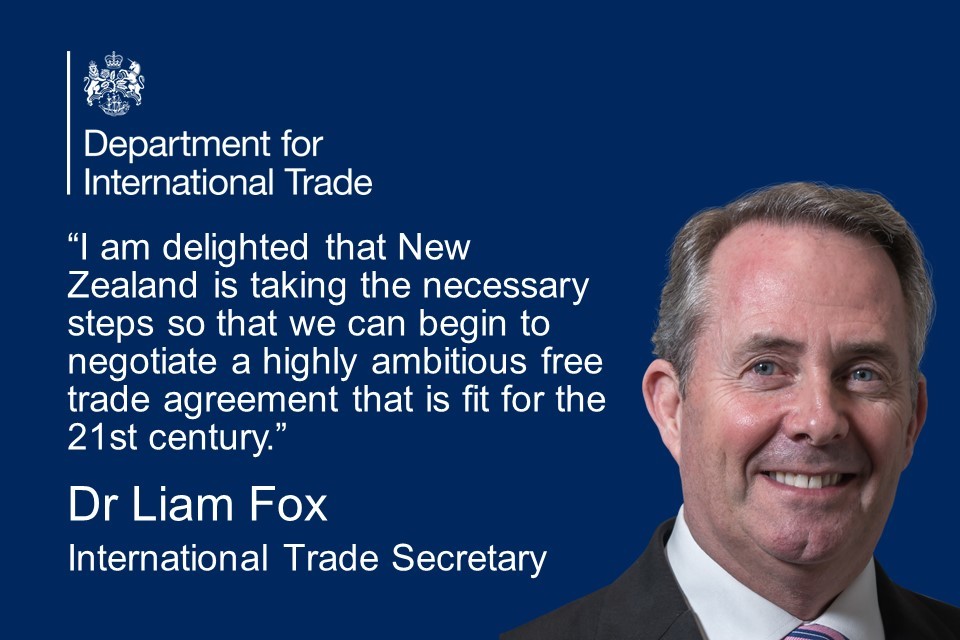 New Zealand consults on a new free trade agreement with the UK - GOV.UK