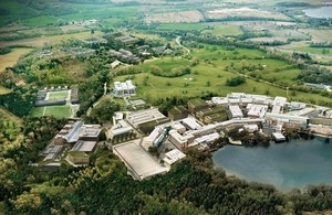 A aerial image of the Alderley Park science campus in Cheshire