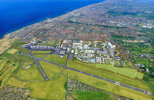 Blackpool Airport Enterprise Zone aerial photo