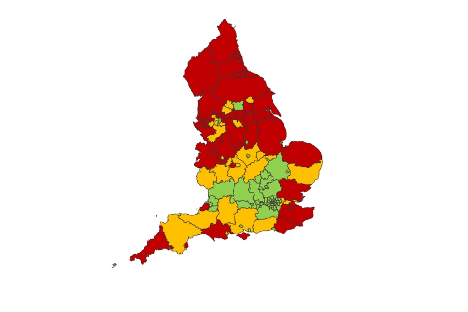 Percentage who have at least two long-term conditions, at least one of which is MSK related, by upper tier local authorities in England, 2017 to 2018