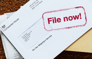 Companies House reminder letter on a doormat.