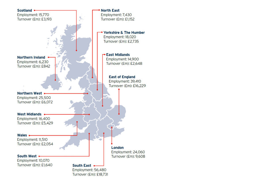 Map showing the distribution of the UK’s vibrant life sciences industry