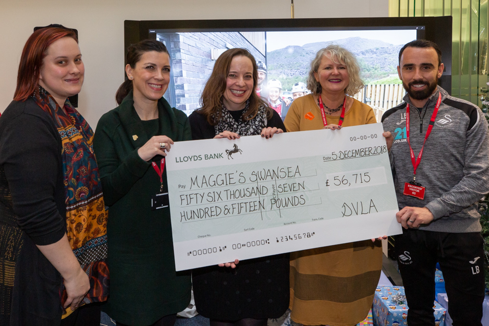 DVLA staff raise over £50,000 for Maggie’s Swansea