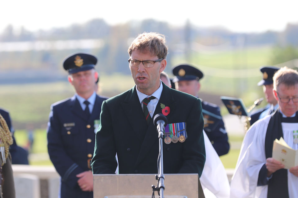 Defence Minister Tobias Ellwood delivers a reading during a service, Crown Copyright, All rights 
